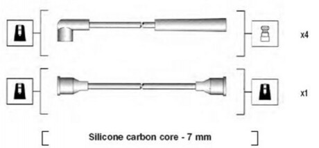 MAGNETI MARELLI Высоковольтные провода FORD ESCORT 1,3/1,4/1,6 -86 MSK765