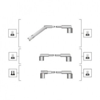 MAGNETI MARELLI К-т высоковольтных проводов MERCEDES 190E 1.8, 2.0, 2.3 MSQ0053