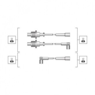 MAGNETI MARELLI Комплект высоковольтных проводов CITROEN BX, ZX PEUGEOT 205, 309, 405 [941319170118] MSQ0118