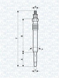 Свічка розжарення MAGNETI MARELLI UC12A (фото 1)