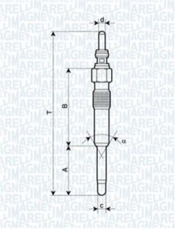 Свічка розжарення UC14A