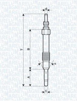 Свічка розжарення MAGNETI MARELLI UC19A (фото 1)