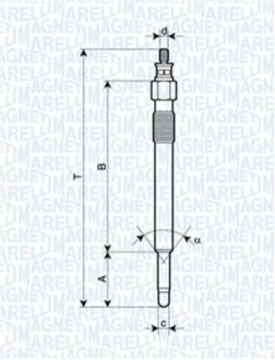 Свічка розжарення MAGNETI MARELLI UC24A (фото 1)