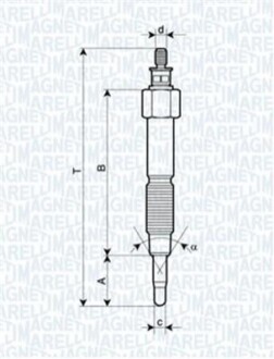 Свічка розжарення MAGNETI MARELLI UC63A (фото 1)