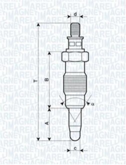 Свічка розжарення UX19A