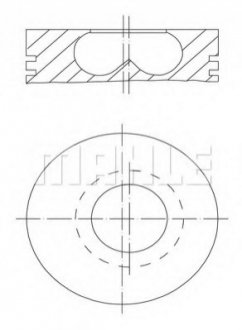 Поршень MAHLE / KNECHT 007 04 00 (фото 1)