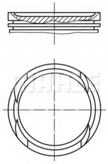 Поршень MAHLE / KNECHT 0100502 (фото 1)