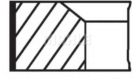 Комплект поршньових кілець MAHLE / KNECHT 01595N0 (фото 1)