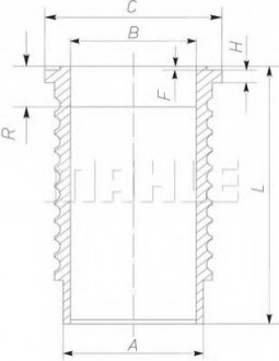 Гильза цилиндра MAHLE / KNECHT 061WN21 (фото 1)