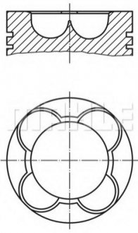 Поршень двигателя MAHLE / KNECHT 081 PI 00102 000 (фото 1)