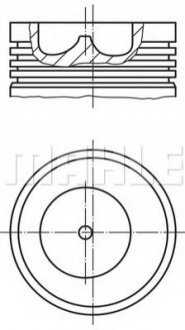 Поршень двигуна MAHLE / KNECHT 101 99 00 (фото 1)