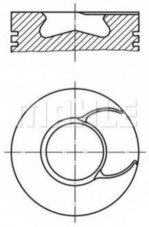 Поршень MAHLE / KNECHT 213 67 00 (фото 1)