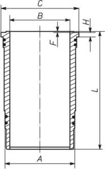 Гільза циліндра MAHLE / KNECHT 227 WN 37 00 (фото 1)