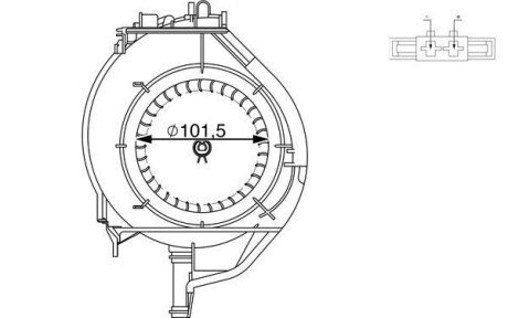 Вентилятор кабiни кондиц. AB 266 000S