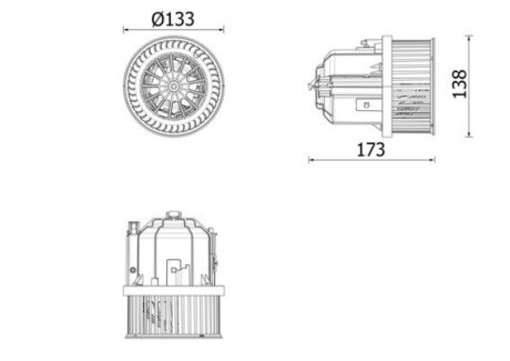 Вентилятор салону AB337000P