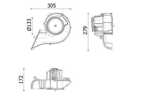 Вентилятор салону AB 348 000P