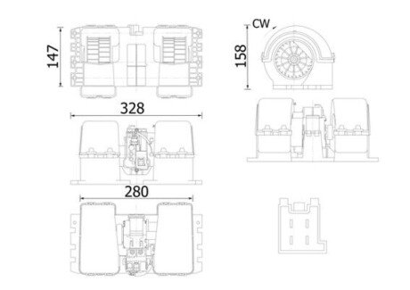 Вентилятор салона AB 38 000S