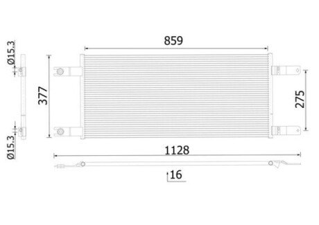 Радіатор кондиціонера AC 1034 000S