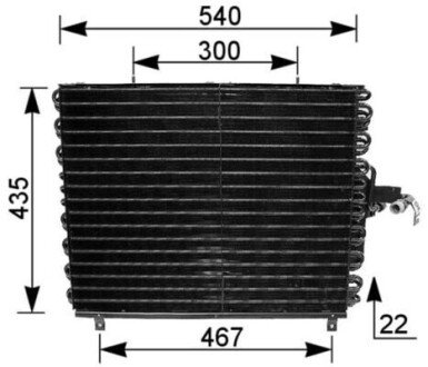 Радіатор кондиціонера AC166000S