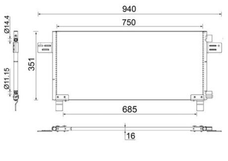 Радиатор кондиционера AC 282 000S