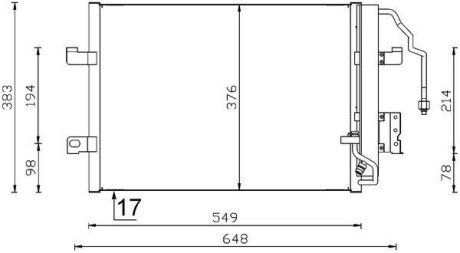 Радиатор кондиционера AC 348 000S