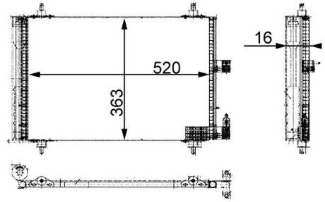 Радіатор кондиціонера AC350000S