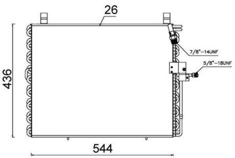 Радіатор кондиціонера MAHLE / KNECHT AC357000S (фото 1)