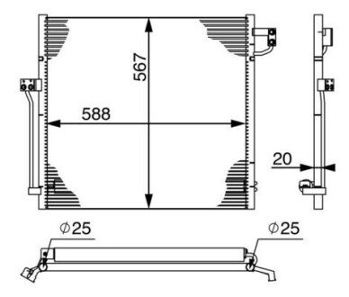 Радиатор кондиционера MAHLE / KNECHT AC 41 000S (фото 1)