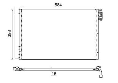 Радіатор кондиціонера MAHLE / KNECHT AC 413 001S (фото 1)