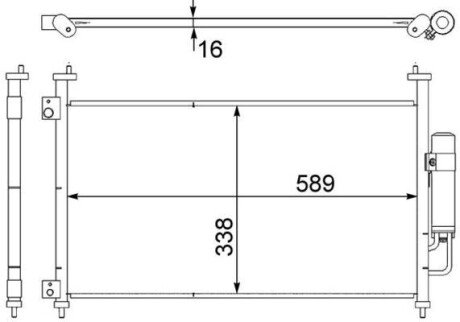 Радиатор кондиционера AC 464 000S