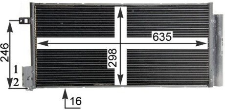 Радіатор кондиціонера AC 505 001S