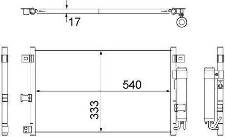 Радиатор кондиционера AC 507 000S