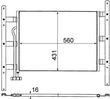 Радіатор кондиціонера AC520000S