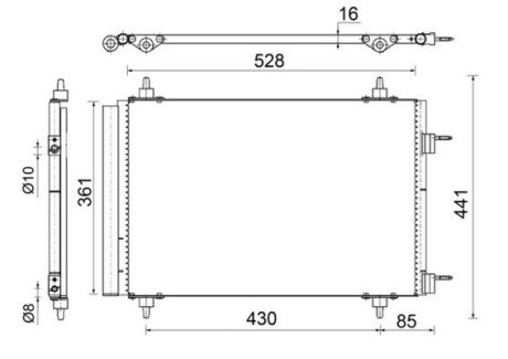 Радиатор кондиционера AC 554 000S