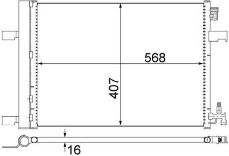 Радіатор кондиціонера AC 636 000S