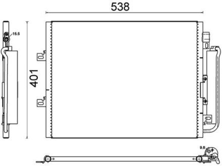 Радiатор кондицiонера AC 641 000S