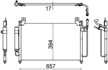 Радіатор кондиціонера AC 642 000S