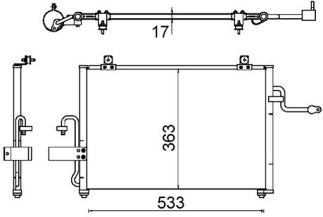 Радиатор кондиционера AC 645 000S