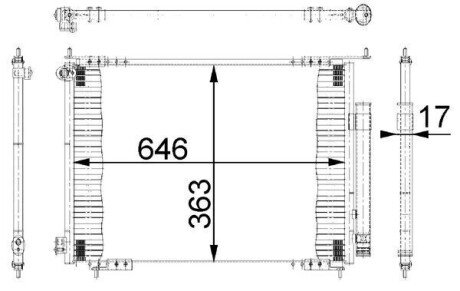 Радіатор кондиціонера AC 678 000S