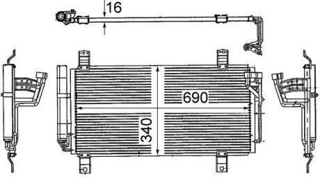 Радіатор кондиціонера AC 714 000S