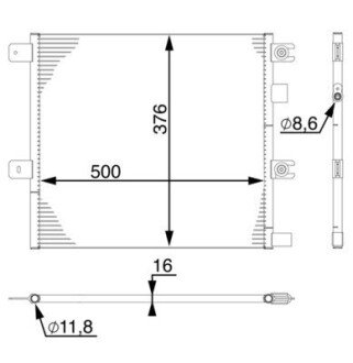 Радіатор кондиціонера AC76000S