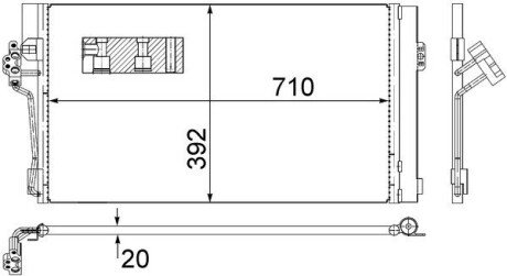 Радіатор кондиціонера AC 762 000S