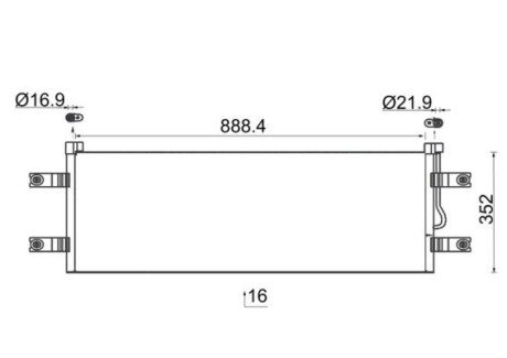 Радіатор кондиціонера AC 784 000S