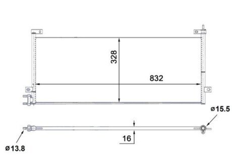 Радиатор кондиционера AC 884 000S