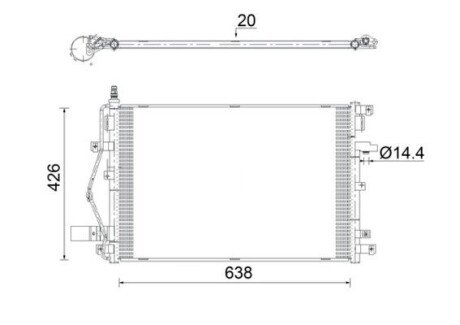 Радіатор кондиціонера AC 924 000S