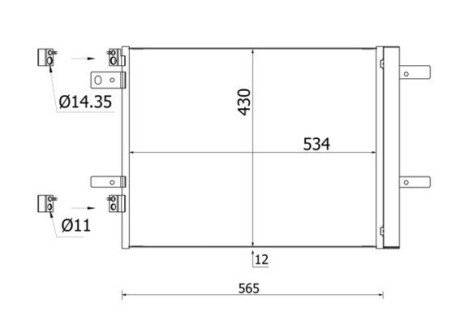 Радiатор кондицiонера AC 965 000S