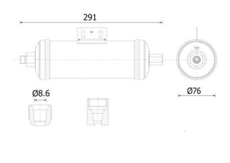 Осушувач,кондиціонер MAHLE / KNECHT AD325000S (фото 1)