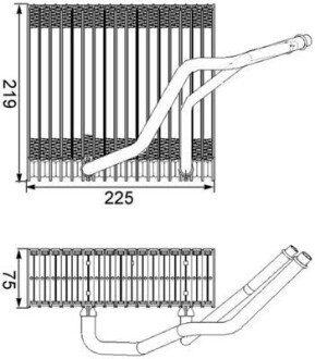 Испаритель, кондиционер MAHLE / KNECHT AE 38 000S (фото 1)