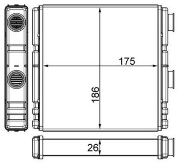 Радиатор печки AH 262 000S