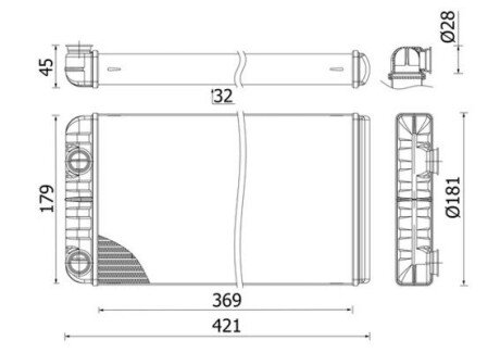 Радіатор пічки AH 312 000S